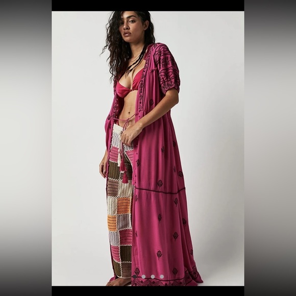 Free People Riley Embroidered Maxi Dress Size Small. New without tags - Picture 2 of 11